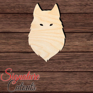 Wolf Head 001 Shape Cutout in Wood, Acrylic or Acrylic Mirror - Signature Cutouts