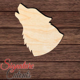 Wolf Howling Moon 003 Shape Cutout in Wood, Acrylic or Acrylic Mirror - Signature Cutouts