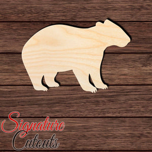 Wombat 001 Shape Cutout in Wood, Acrylic or Acrylic Mirror - Signature Cutouts