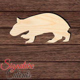 Wombat 002 Shape Cutout in Wood