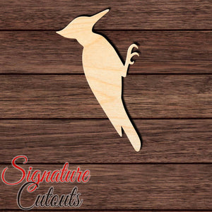 Woodpecker 002 Shape Cutout in Wood, Acrylic or Acrylic Mirror - Signature Cutouts