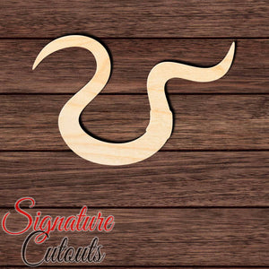 Worm 001 Shape Cutout in Wood, Acrylic or Acrylic Mirror - Signature Cutouts