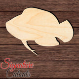 Wrasse Fish Shape Cutout in Wood, Acrylic or Acrylic Mirror - Signature Cutouts
