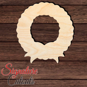 Wreath 002 Shape Cutout in Wood, Acrylic or Acrylic Mirror - Signature Cutouts