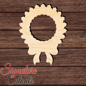 Wreath 005 Shape Cutout in Wood, Acrylic or Acrylic Mirror - Signature Cutouts