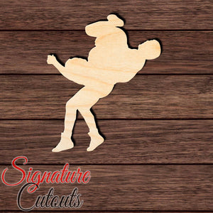 Wrestling 002 Shape Cutout in Wood, Acrylic or Acrylic Mirror - Signature Cutouts
