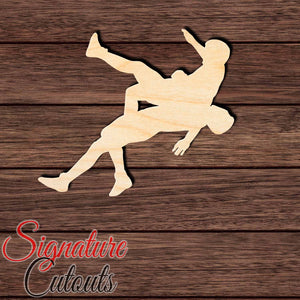 Wrestling 003 Shape Cutout in Wood, Acrylic or Acrylic Mirror - Signature Cutouts
