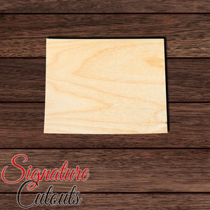 Wyoming State Shape Cutout in Wood, Acrylic or Acrylic Mirror - Signature Cutouts