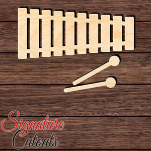 Xylophone 003 Shape Cutout in Wood, Acrylic or Acrylic Mirror - Signature Cutouts