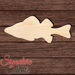 Yellow Perch Shape Cutout in Wood, Acrylic or Acrylic Mirror - Signature Cutouts