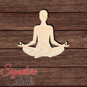 Yoga Lotus 001 Shape Cutout in Wood, Acrylic or Acrylic Mirror - Signature Cutouts