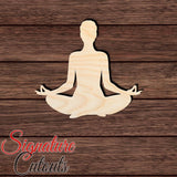 Yoga Lotus 001 Shape Cutout in Wood, Acrylic or Acrylic Mirror - Signature Cutouts